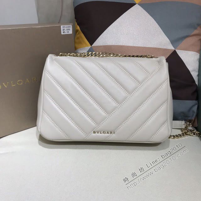 Bvlgari女包 寶格麗2020新款 幾何形狀牛皮鏈條單肩斜挎女包 古力娜紮同款 287993  fyd1571